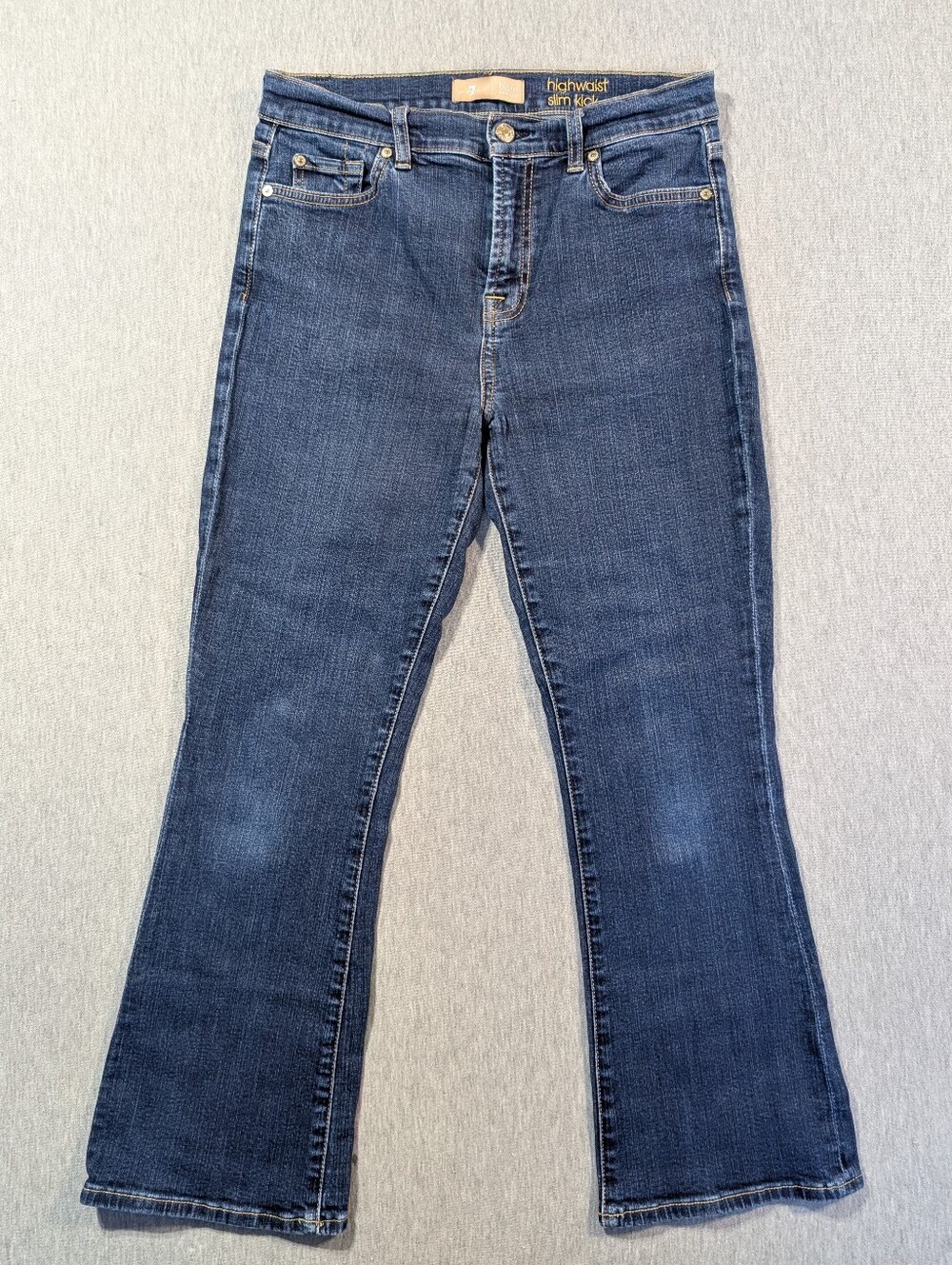 7 For All Mankind High Waist Slim Kick Jeans Women's 29 Blue
